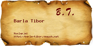 Barla Tibor névjegykártya